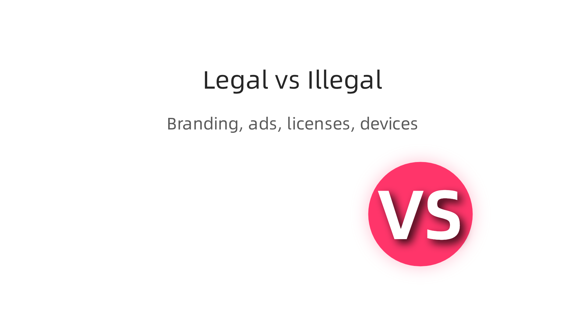 A clear comparison highlighting the key differences between legal ad-supported streaming services and risky, illegal platforms.