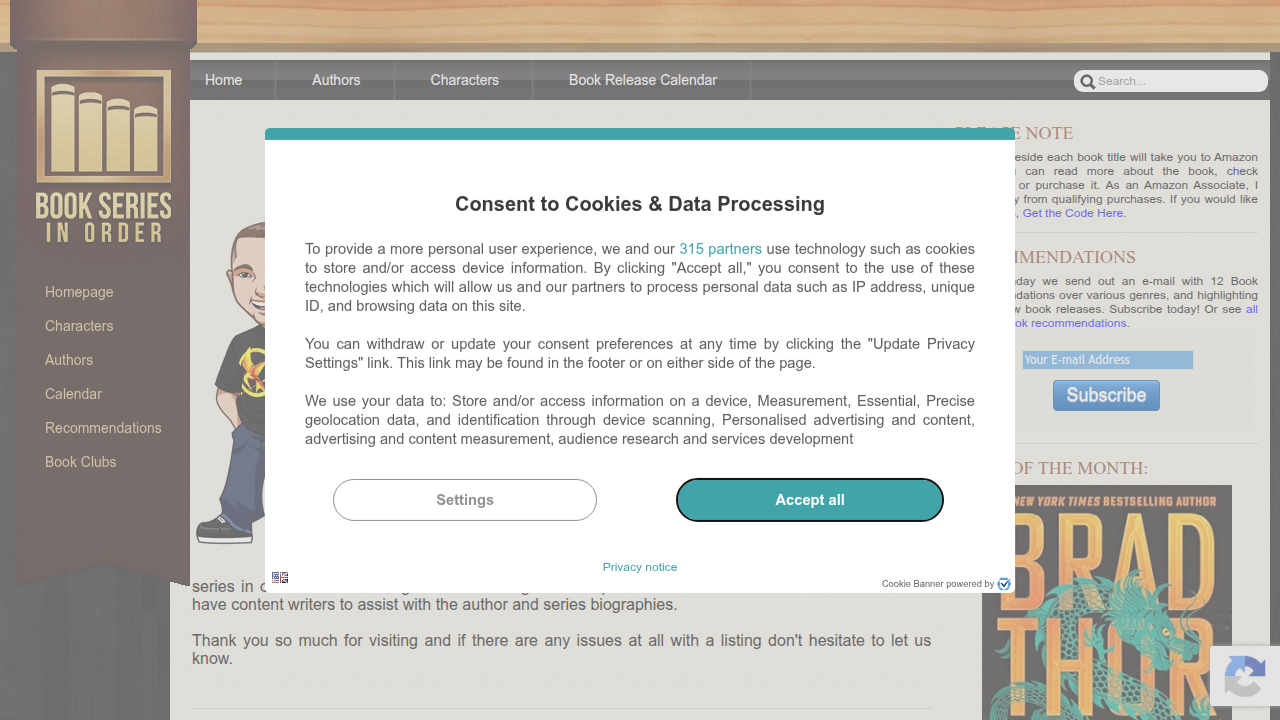 Navigate the Book Series in Order website to find proper reading sequences for your favorite authors and series.